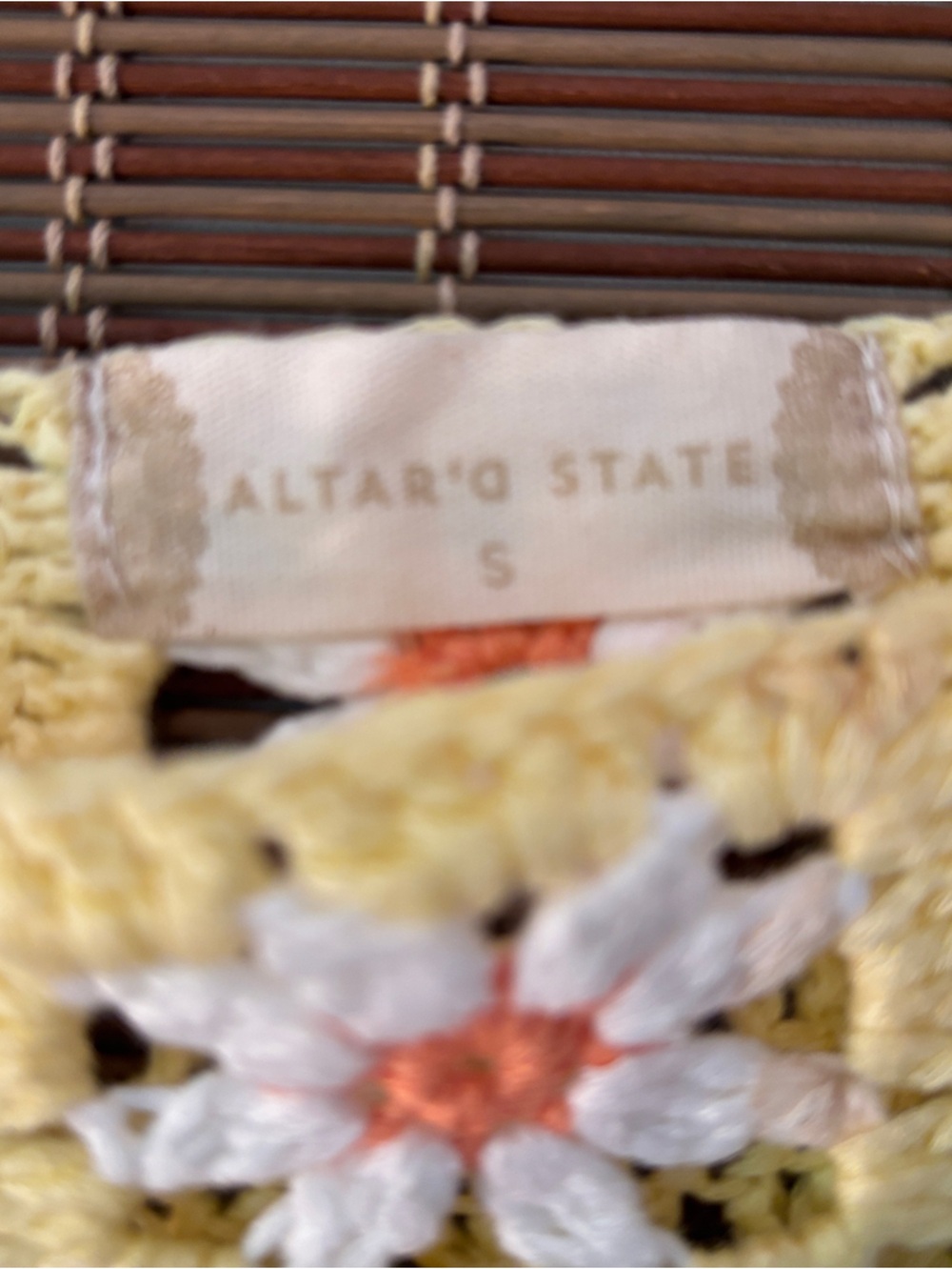 Altar’d State Yellow Daisy Crochet Crop Tank Top - Picture 3 of 3